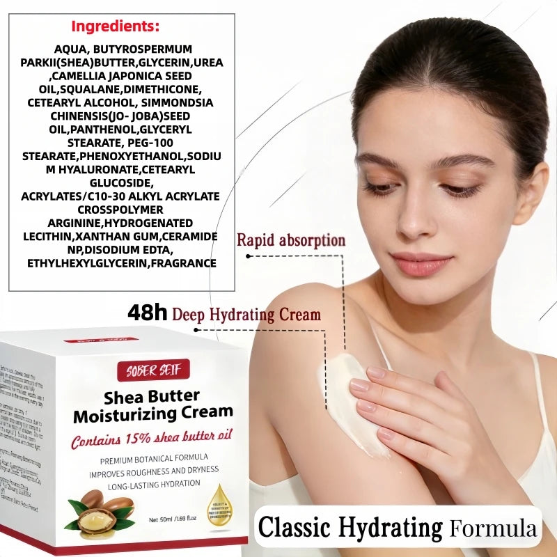 48H Deep Hydrating Body Lotion Ceramide Shea Butter Hyaluronic Acid Daily Travel Use Valentine Gift Smooth Skin Care Zpaxo