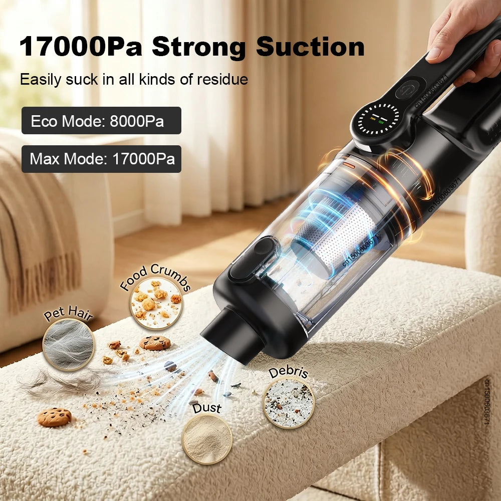 Car Vacuum Cleaner Handheld Wireless Portable One Button Dust Dump