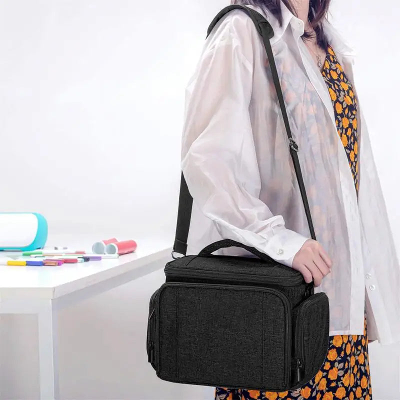 Portable Carrying Bag For Cricut Joy Household Heat Press Storage Bag With Adhesive Adjustable Straps Handle For Cricut Joy Zpaxo