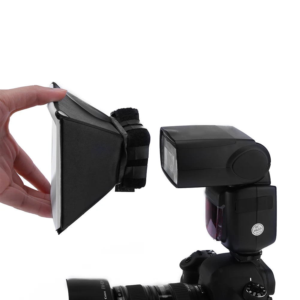 DSLR Photo Diffuser Soft Light Box 125x100mm DSLR Photo Flash Diffuser Light Soft Box Foldable Accessories for Canon for Nikon Zpaxo