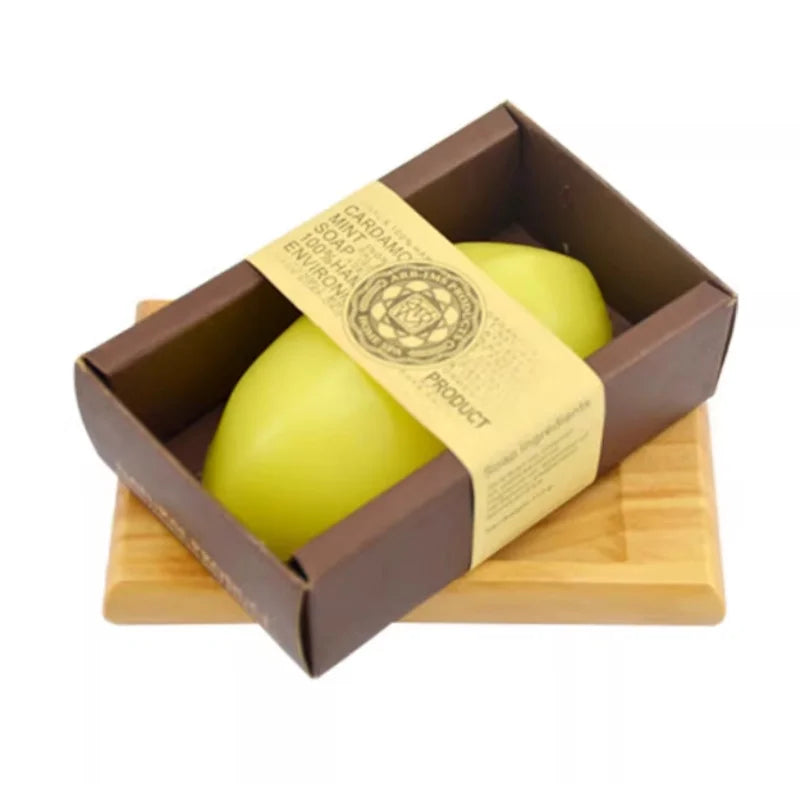 Thai Handmade Rose Goat Milk Soap 110g – Whitening & Blackhead Natural Bar Soap Zpaxo Lemon 1 PCS