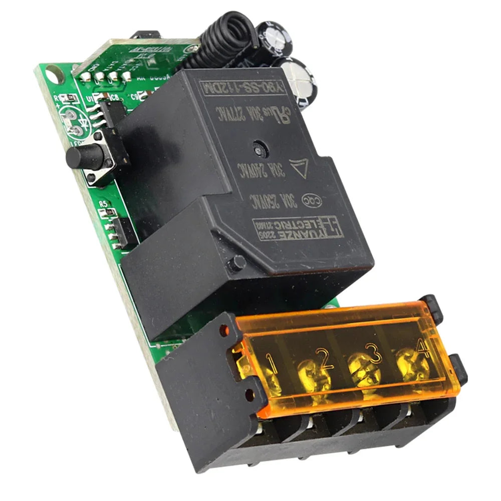 433MHz Wireless Remote Control Switch 433MHz RF Learning Remote Control AC 85-220V 30A On Off Remote Controller Transmitter Zpaxo