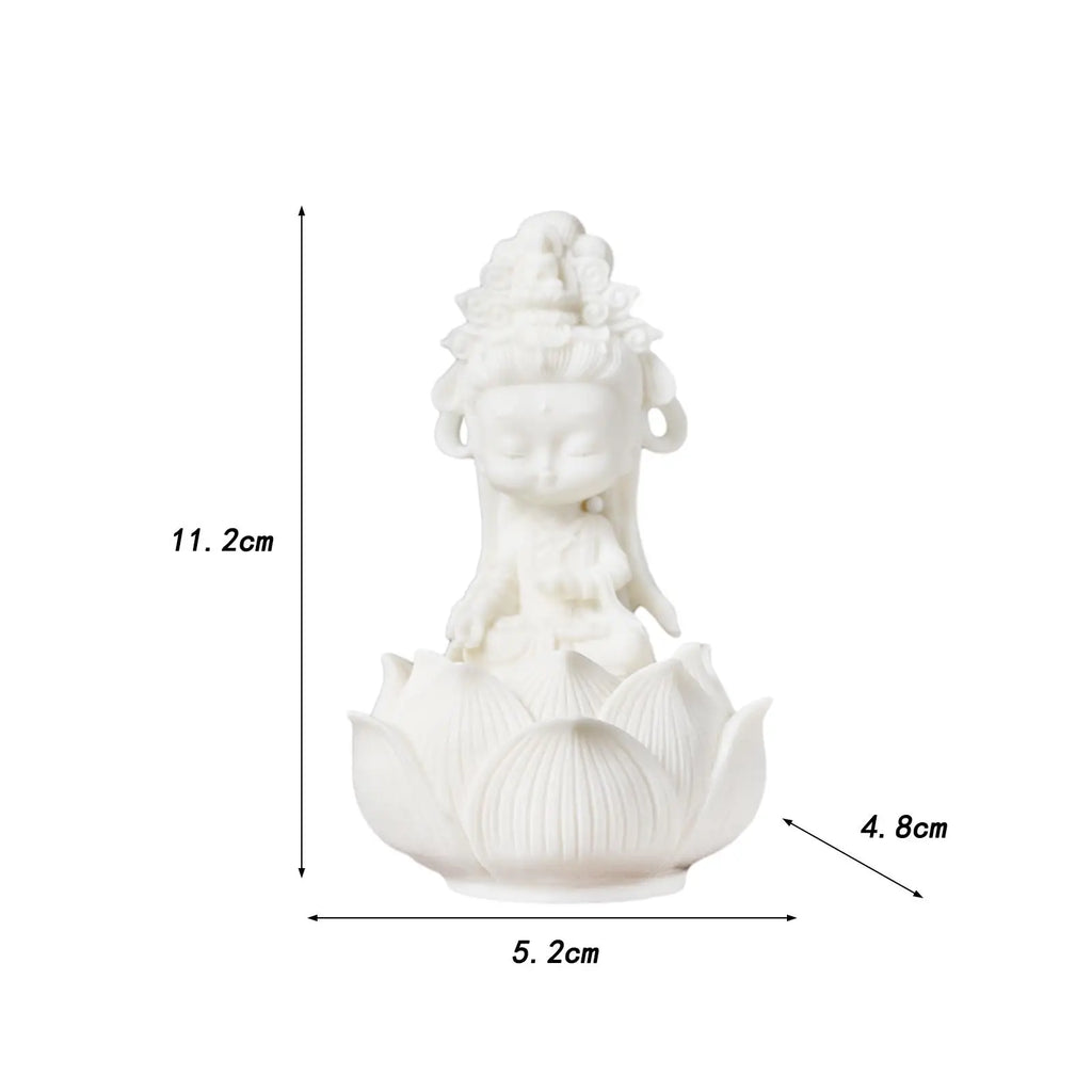 Meditating Buddhist Figure Statue – Car Dashboard & Home Decor Decorative Figurine Zpaxo