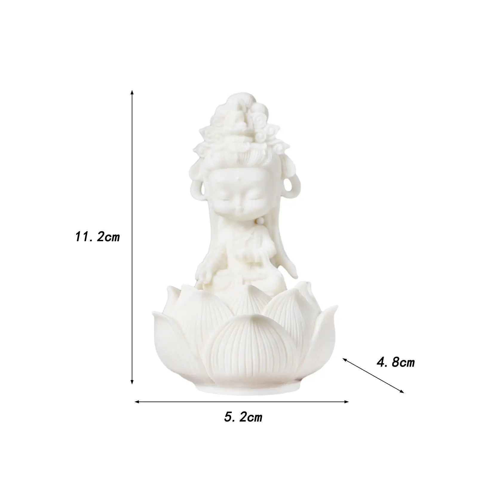 Meditating Buddhist Figure Statue – Car Dashboard & Home Decor Decorative Figurine Zpaxo