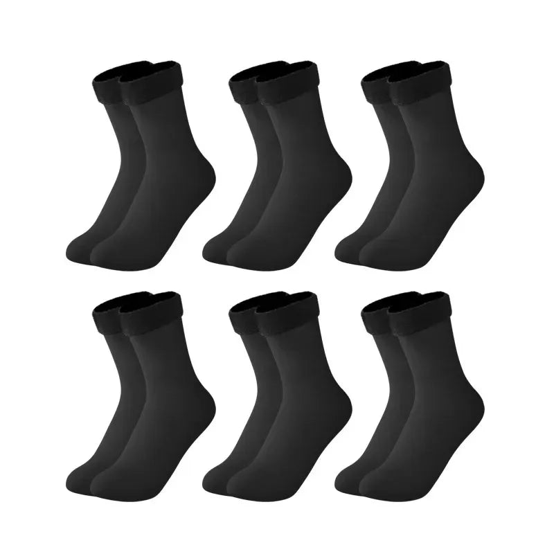 Thermal Plush Velvet Winter Floor Socks – Unisex 3-Pair Set