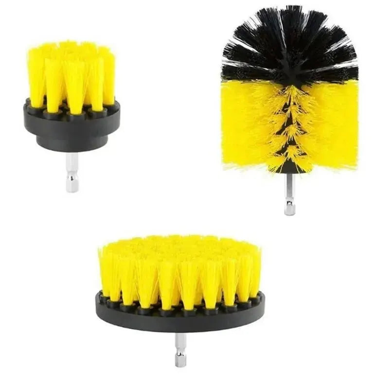 22 /3Pcs Electric Drill-Brush Kit Power Scrubber Brush For Carpet Bathroom Surface Tub Furniture Shower Tile Tires Cleaning Tool Zpaxo 100160