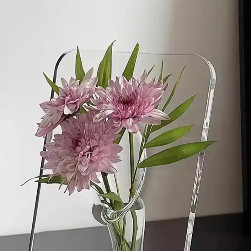 Frame Flower Vase Clear Acrylic Flowers Modern Art Vases Home Decor Zpaxo