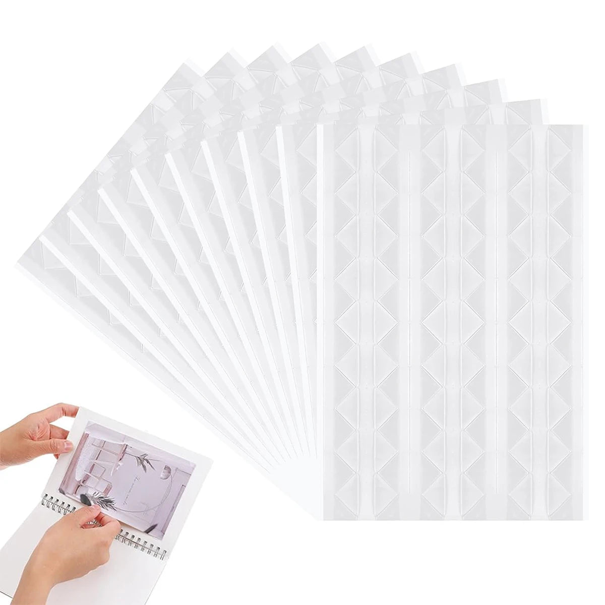 Clear Self-Adhesive Photo Corners – Acid-Free Scrapbook Mounts