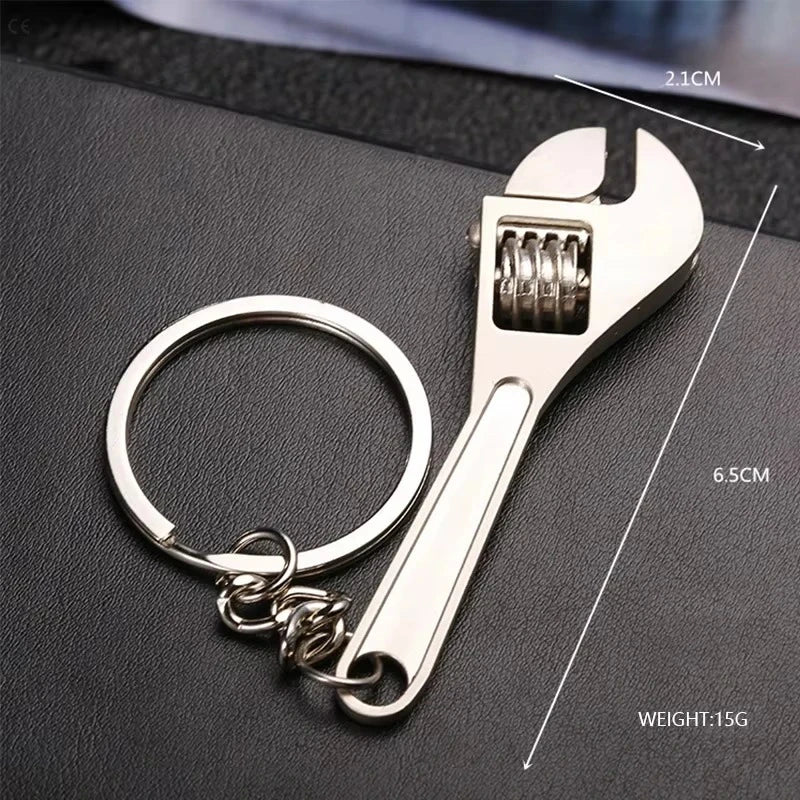 Metal Adjustable Wrench Keychain – Mini Tool Pendant Gift Novelty Keychain Zpaxo