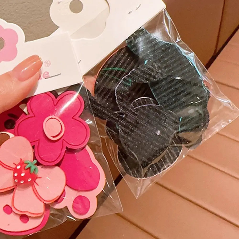 5Pcs/Set Cute Cartoon Hair Clip Not Hurt Hair Reusable Baby Headwear Bangs Stickers Gifts Zpaxo