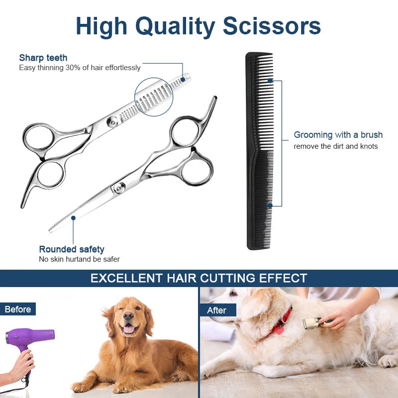 Dog Hair Clippers Electrical Pet Clipper Grooming Trimmer Cat Rabbit Zpaxo