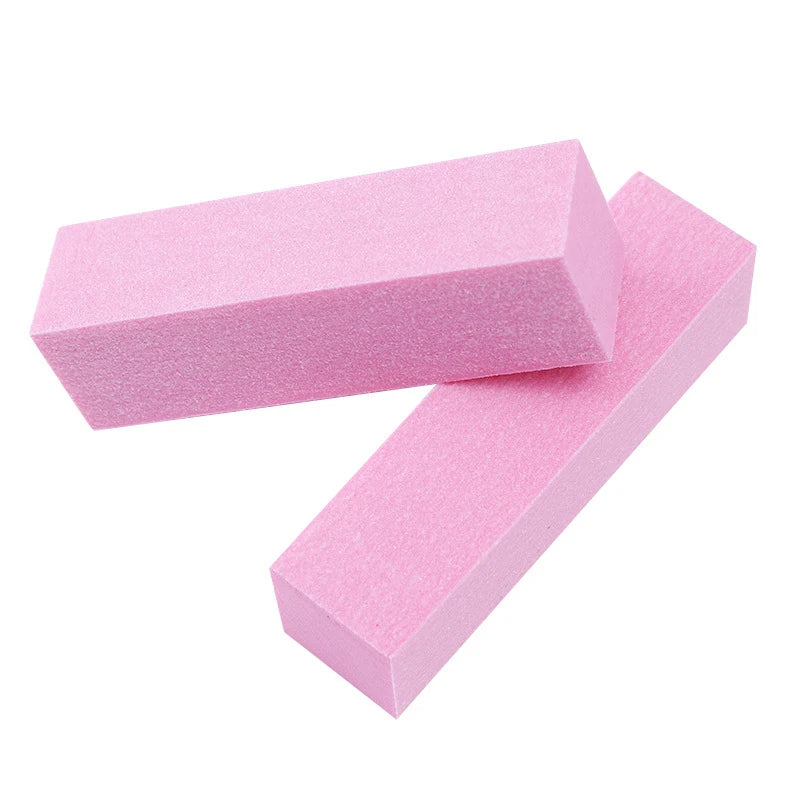 Pink Buffing Sanding Files Block Pedicure Manicure Care Sponge Nail Art Buffer Grindig Polishing No Hurt Nail Art Tools Zpaxo 2PCs