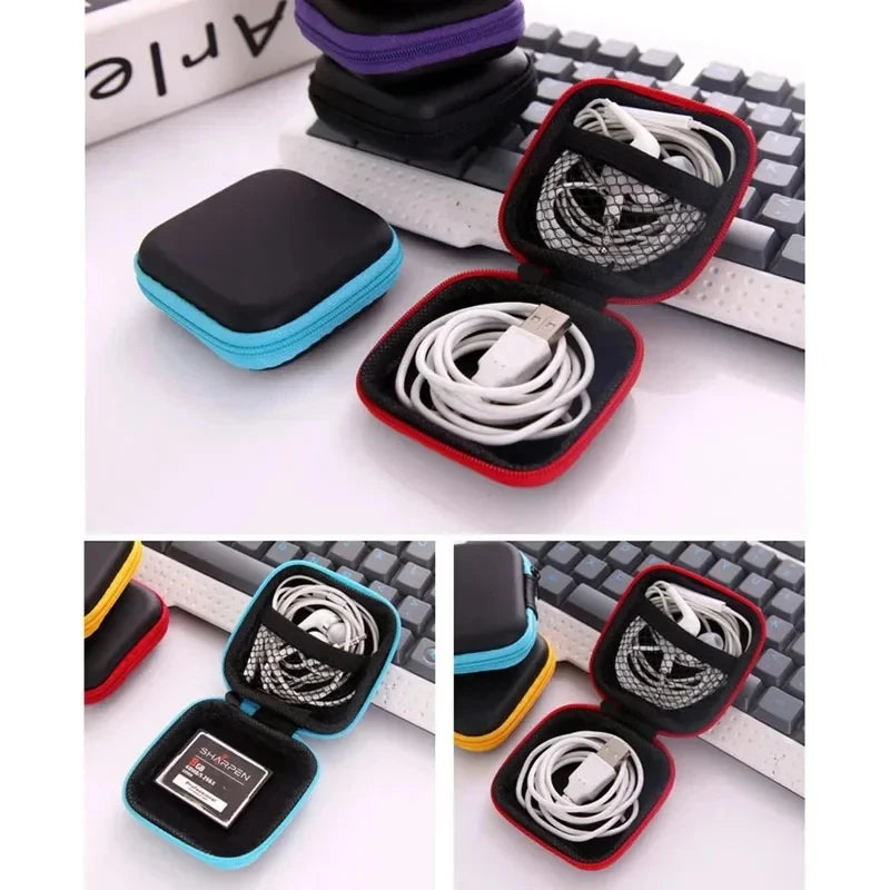 Mini EVA Zipper Storage Bag – AirPods, Earphone & Cable Case