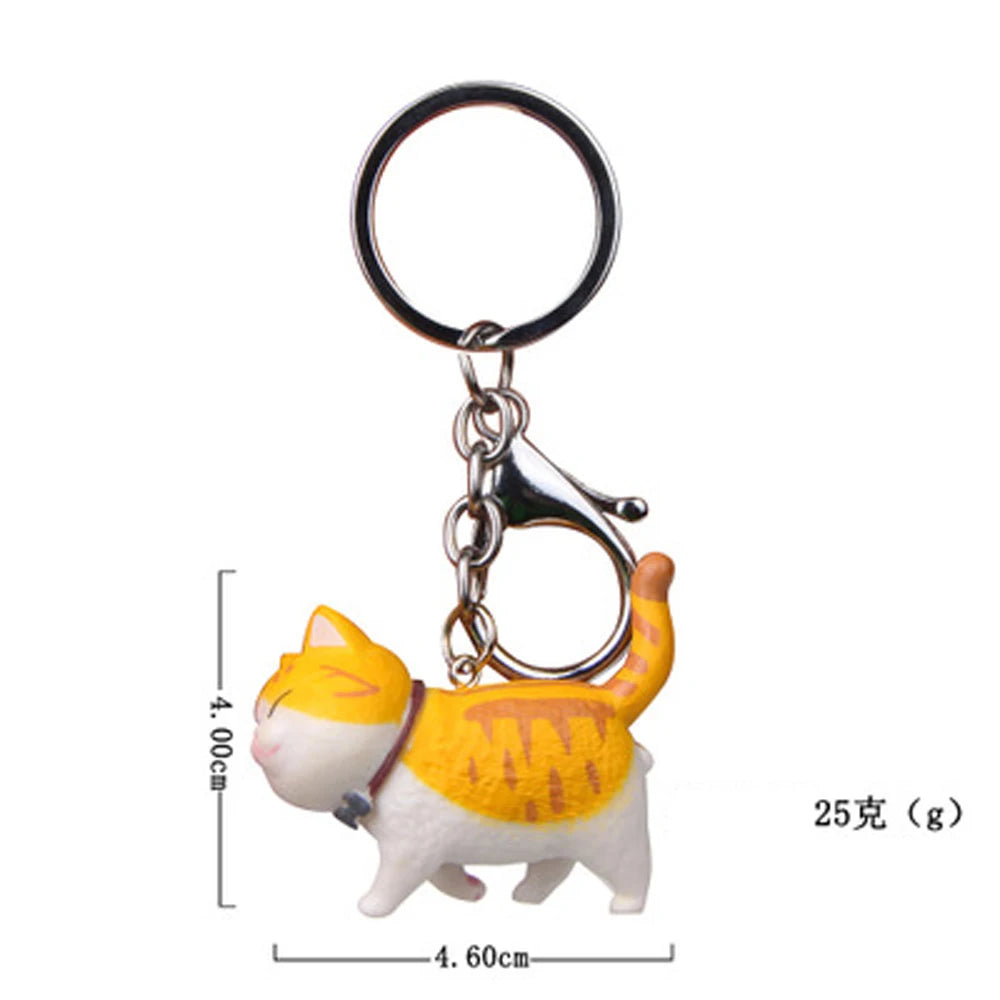 Lovely Cartoon Animal Cute Japanese Cat Kitten Key Chain Cat Keyring Bag Hanging Pendant Keychain Zpaxo