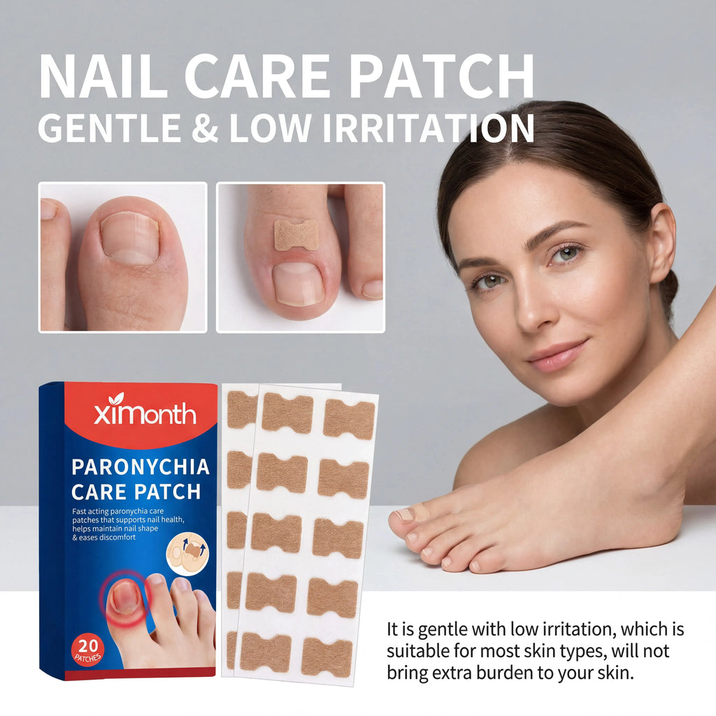 20pcs Nail Care Patches Soothing Lightweight Breathable Patch Relieve Nail Discomfort Dry Skin Remedy Hand Foot Care 4x9cm Zpaxo