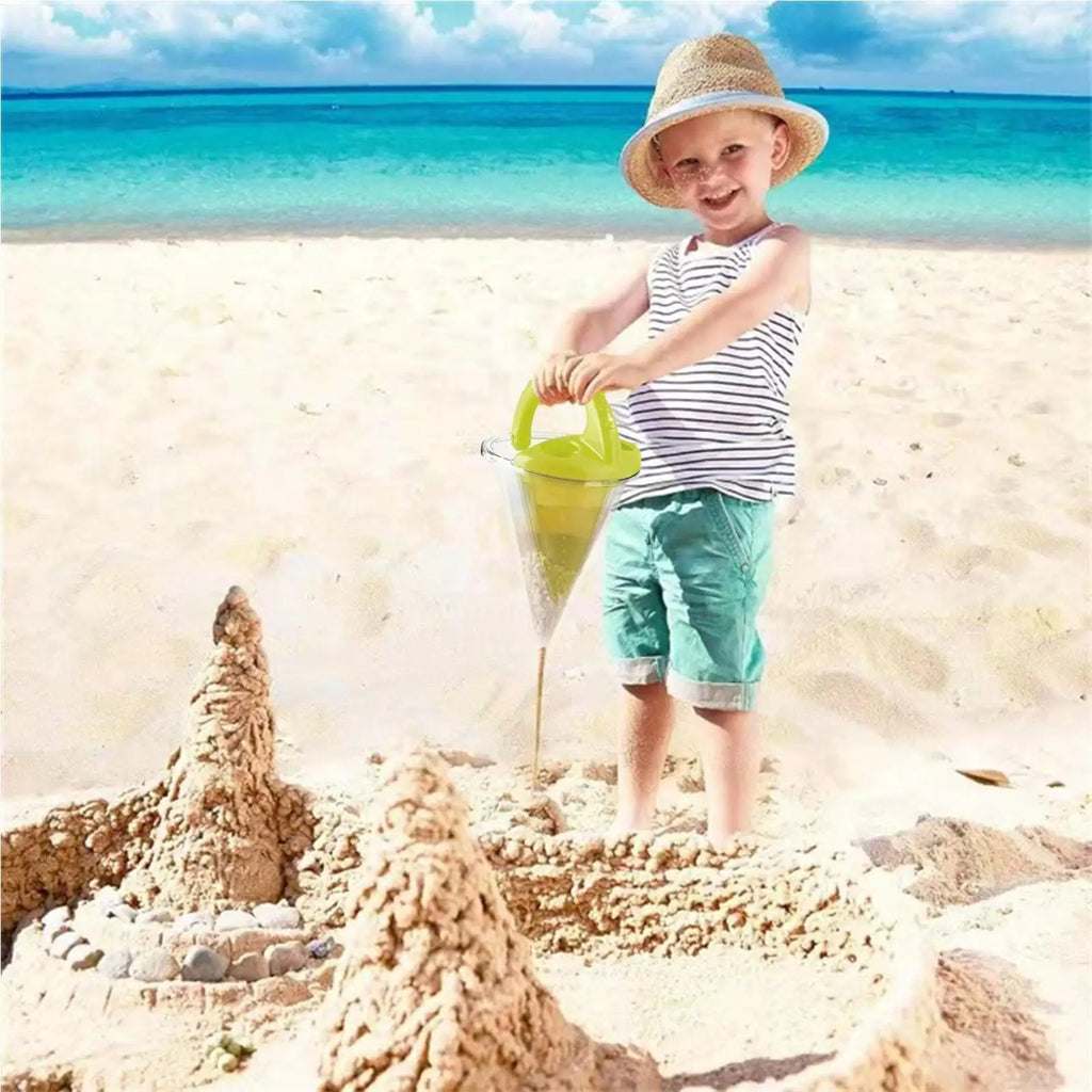 Beach Children Wash Sand Overflow Funnel Outdoor Family Creative Pile