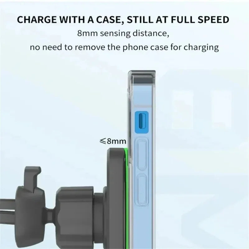 15W Magnetic Wireless Car Charger Mount – iPhone & Xiaomi Wireless Car Charger Zpaxo