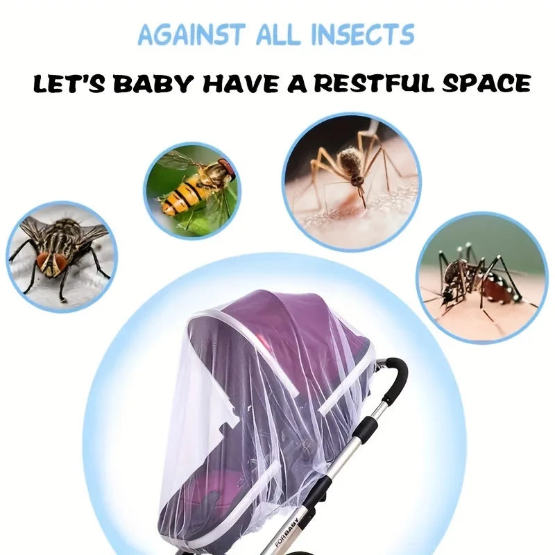 Baby Stroller Supplies Full Face Mosquito Cover Net Durable