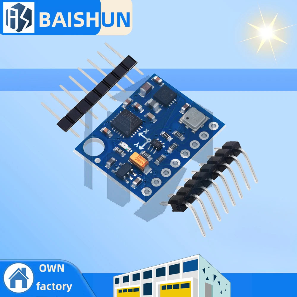 GY-87 10DOF IMU Sensor Module with MPU6050/HMC5883L/BMP180 - Compatible Triple-Sensor Fusion Board for arduino Zpaxo Default Title