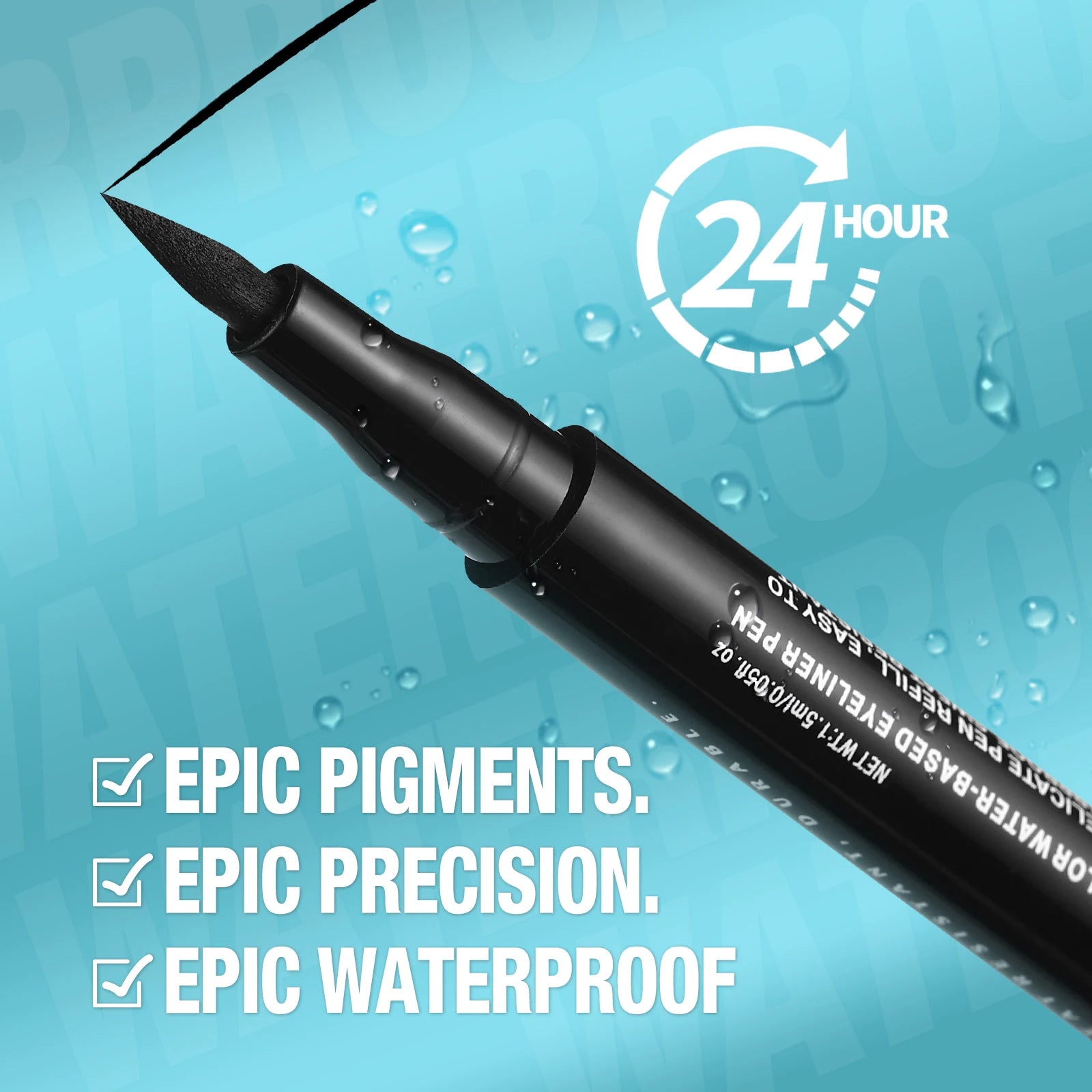 Liquid Eyeliner Pen Waterproof Sweat Proof Non Smudging Easy Apply