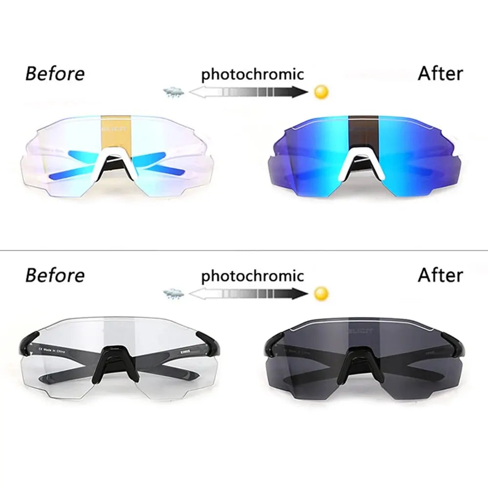 New Photochromic Polarized Cycling Glasses Men Women Bike Glasses UV400 Protection Eyewear Sunglasses MTB Road Bicycle Goggles Zpaxo