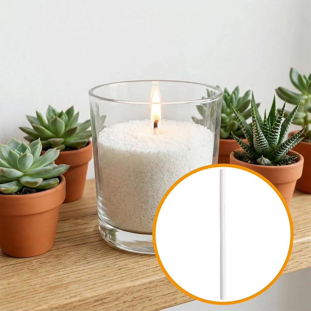 50pcs Candle Wick, Pearled Candle Cotton Wicks for Sand Candles Making Refill Sand Wax Wick for Making DIY (White) Zpaxo