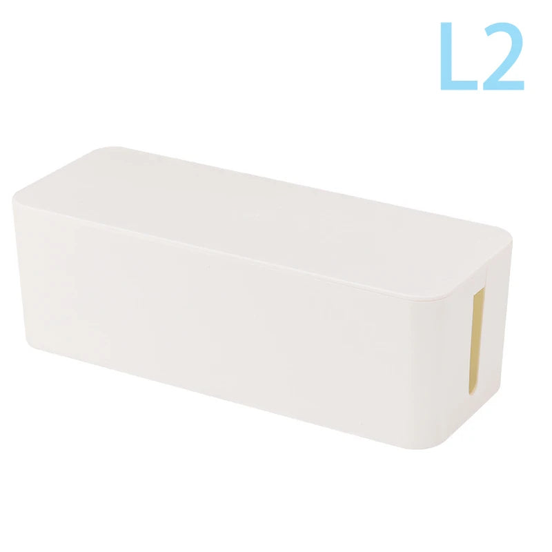 Simple Large Capacity Wire Management Box Dustproof Desktop Organizer Zpaxo L2