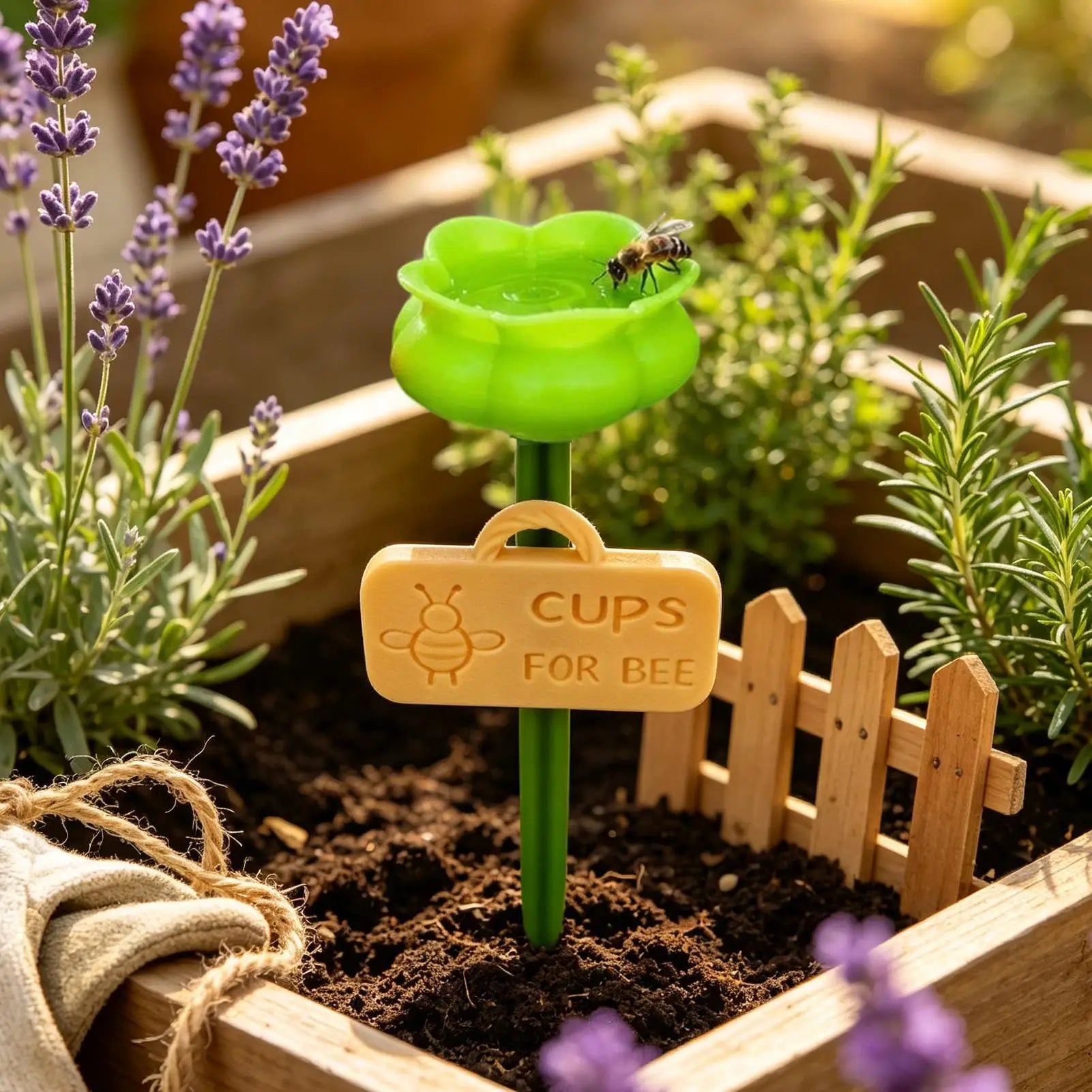 Bee Water Station Flower Shape Drinking Cup Insect Waterer Butterfly