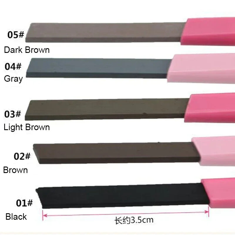 Waterproof Eyebrow Pencil Eye Brow Card Stamp Lady Rotating 3 Shaping