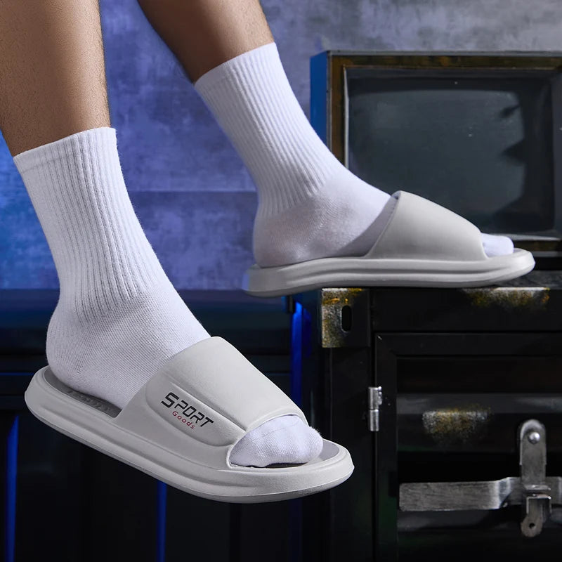 Big Summer Slippers Men Women EVA Soft Bottom Indoor Home Slides