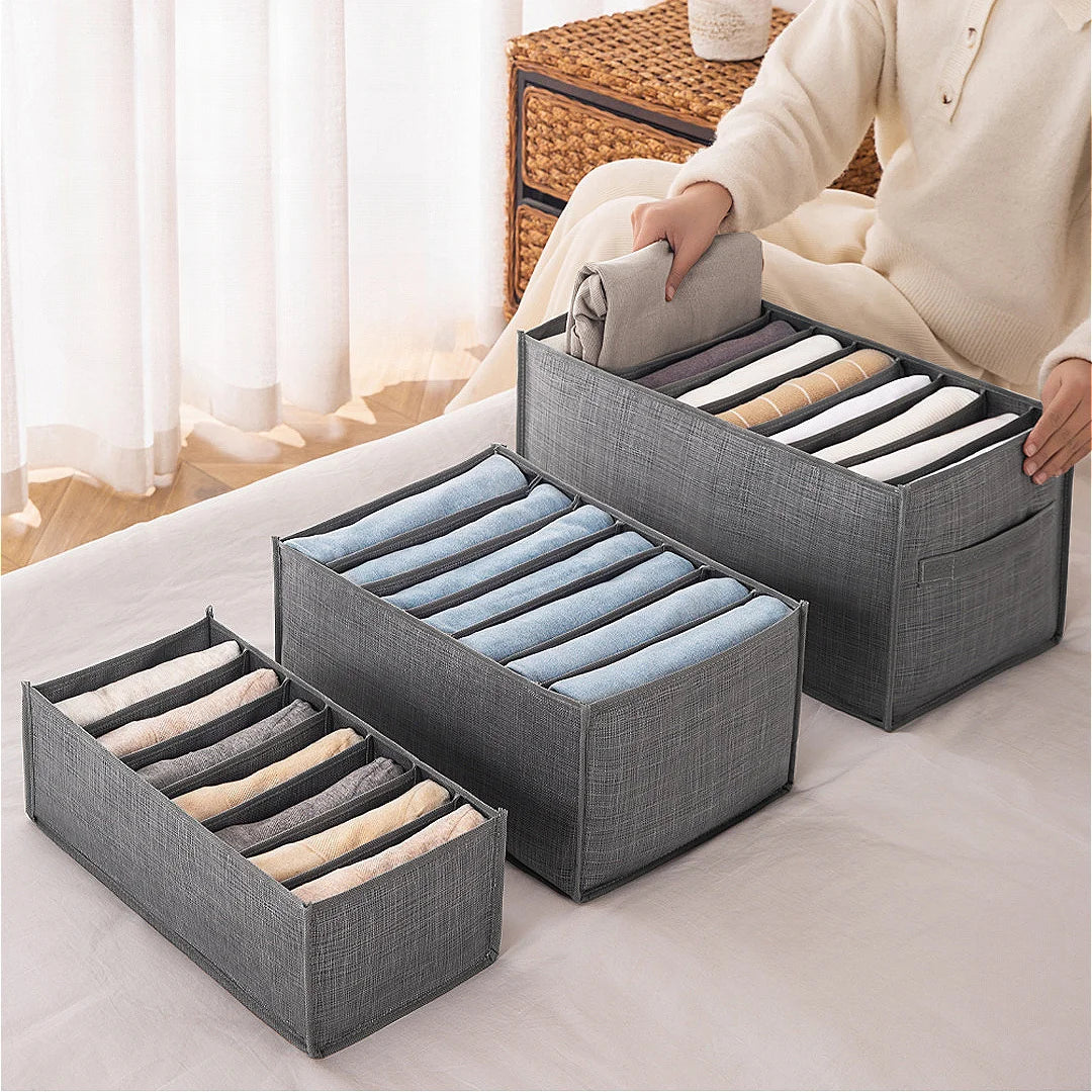 Clothes Organizer Box – Wardrobe Storage for Jeans & Underwear Wardrobe Storage Box Zpaxo