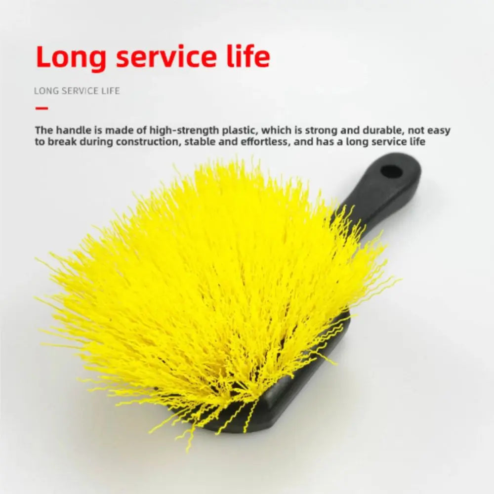 Soft Bristle Car Tire Brush Heavy Duty Short Handle Wash Durable Zpaxo