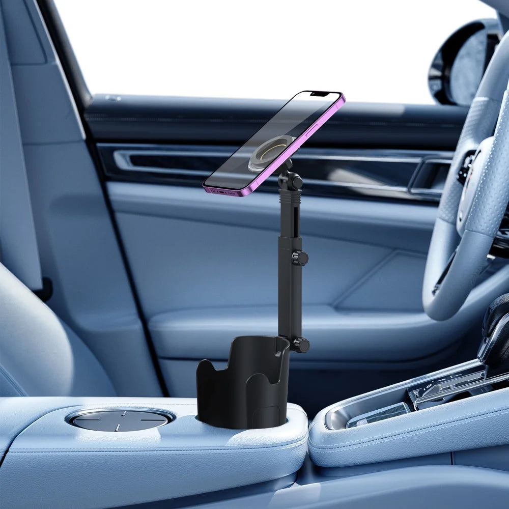 2-in-1 Car Cup Holder Phone Mount – 360° Rotation Universal Car Phone Mount Zpaxo