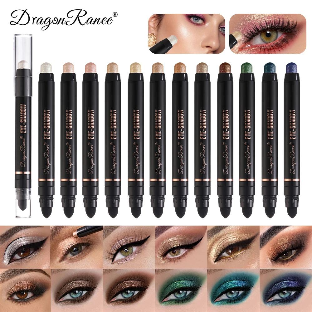 Eyeshadow Pen, Pearlescent Eyeshadow, Versatile, One-Touch Application, Non-Smudging, Waterproof Eyeshadow, High-Gloss, Delicate, Silky, Shimmering Liquid Eyeshadow Zpaxo
