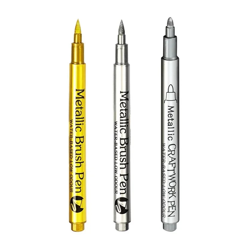 Metallic Permanent Marker Pens – Gold & Silver for DIY Resin