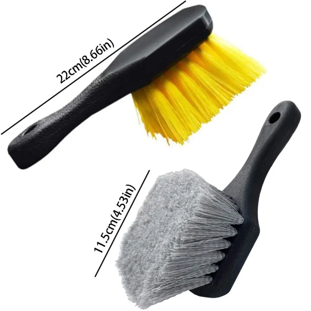 Soft Bristle Car Tire Brush Heavy Duty Short Handle Wash Durable Zpaxo