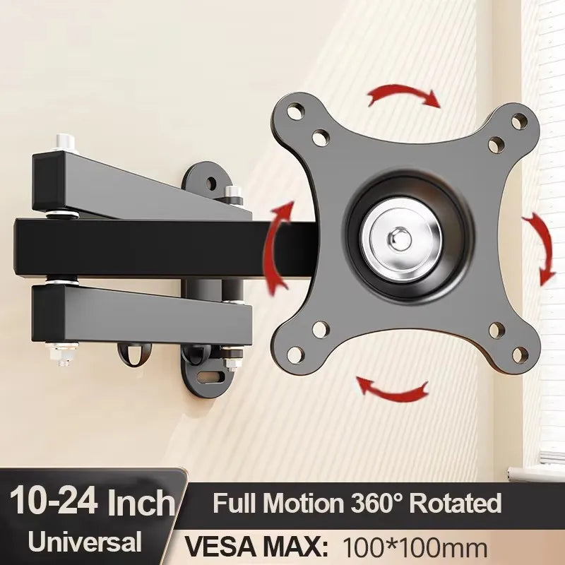 Full Motion TV Wall Mount Bracket for 14–32" LCD LED Screens TV Wall Mount Zpaxo 10-24 inch