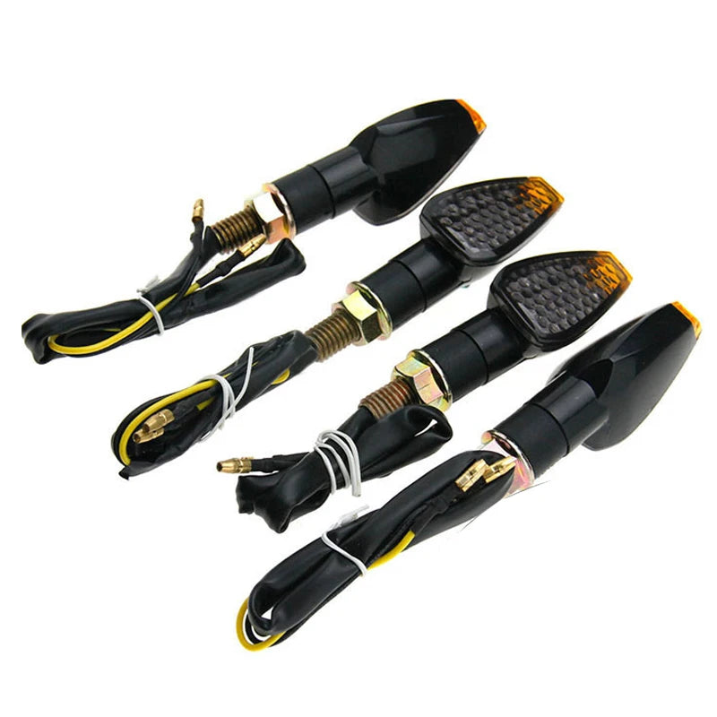 2 Universal Flashing Turn Signals Motorcycle LED Lights Rear Blinker