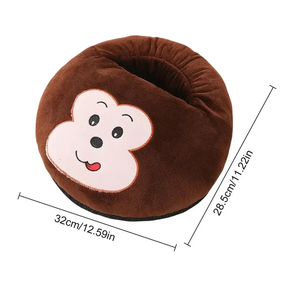 USB Electric Foot Warmer – Plush Heated Feet Cover for Home Electric Foot Warmer Zpaxo monkey