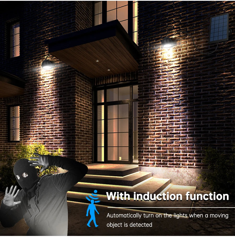 Dual Head Solar Spotlights Outdoor Indoor LED Light 2-in-1 Waterproof Solar Powered Wall Light for Garden Landscape Lighting Zpaxo