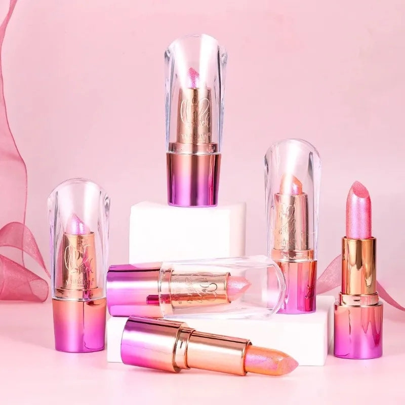 Holographicradiance Lipstick Metallic Glitter Long-wear Lightweight