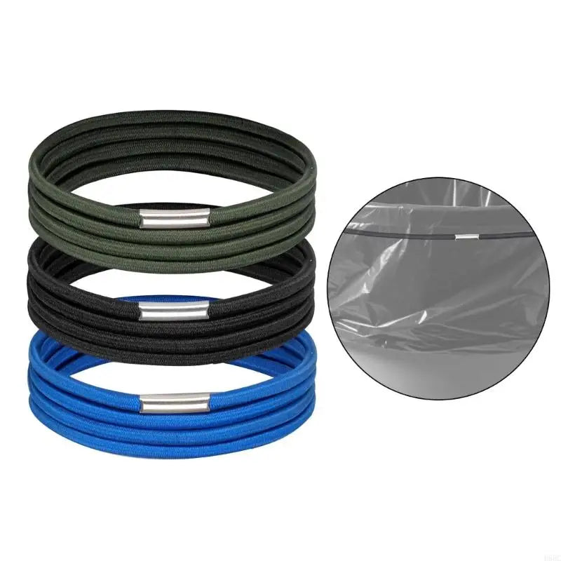 Stretch Trash Can Bands Nonslip Holders Straps Household Outdoor Use