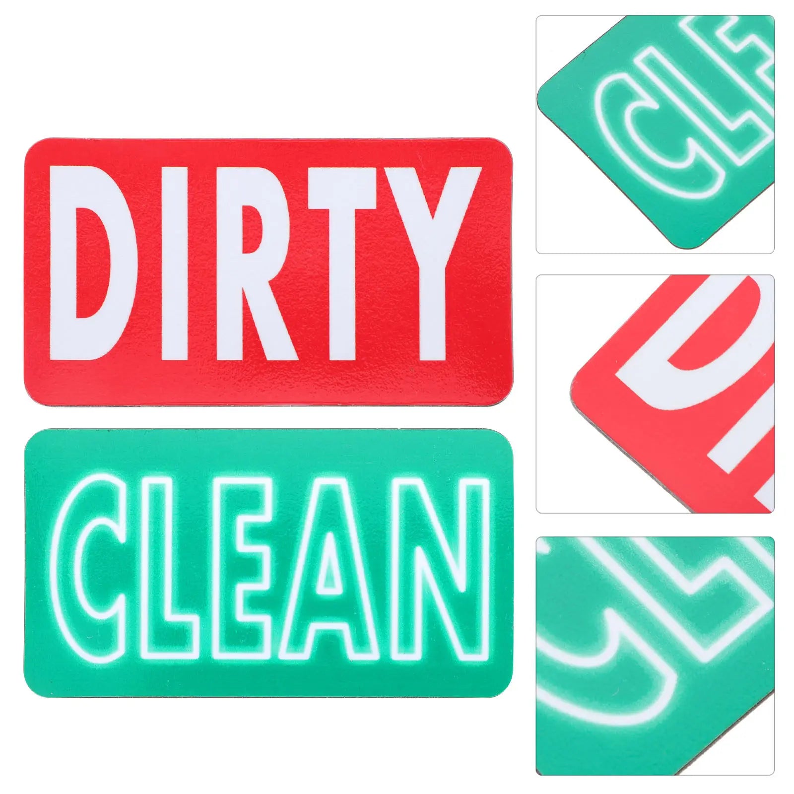 Magnetic Clean Sign Dishwasher Indicator Dual Side Magnet Fridge