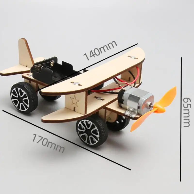 Wooden Engineering Airplane DIY Puzzle STEM Educational School Supply Zpaxo