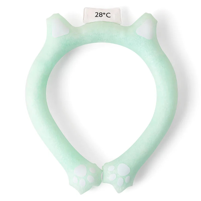 Sunstroke Prevention and Cooling Tool Outdoor Sports Cooling Ring Summer Comfort PCM Cold Collar Beach Travel Essentials Zpaxo 28 degrees green