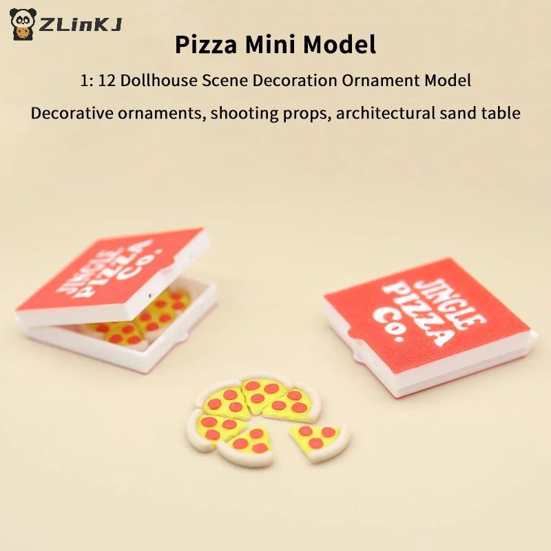 1 12 Dollhouse Simulation Mini Pizzas Model Pizza Box Kitchen Food Zpaxo