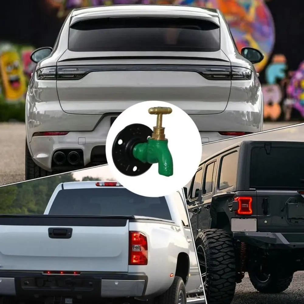 Metal Valve 3D Faucet Car Sticker Self-adhesive Funny Key Creative Zpaxo