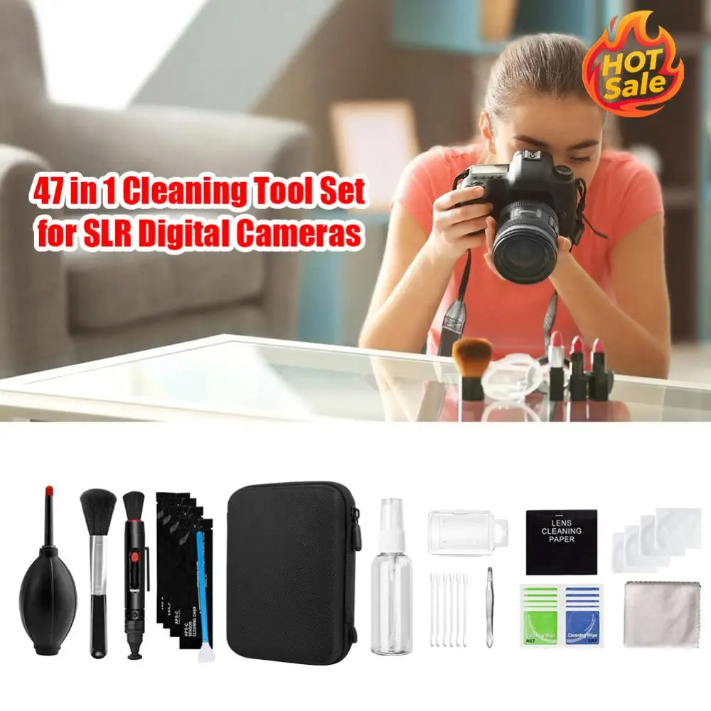 47x Camera Cleaner Kit DSLR Lens Digital Mobile Phone Sensor Cleaning Set Professional Camera Cleaning Lens Camera Zpaxo