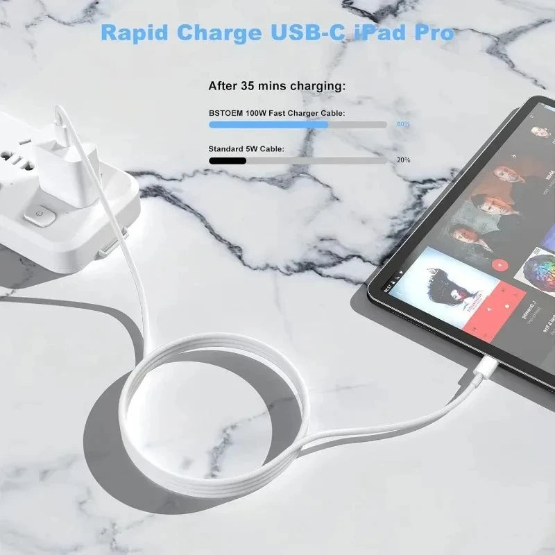 4PCS USB C to USB C Cable 100W Fast Charging Charger for iPhone 17/16/15 Samsung Xiaomi Huawei - High-Speed Data Sync Cable Set Zpaxo 4PCS 1m