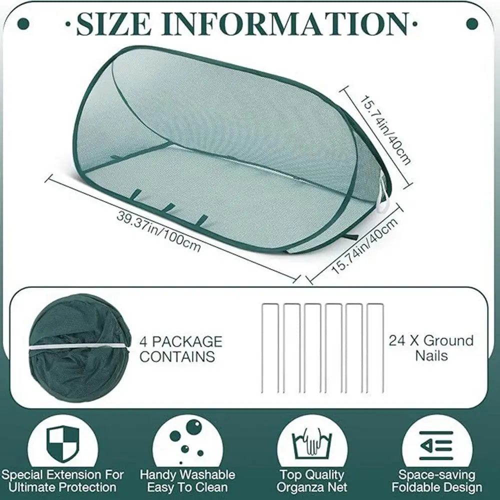 Foldable Plant Protection Netting Pop-up Garden Row Covers Ground